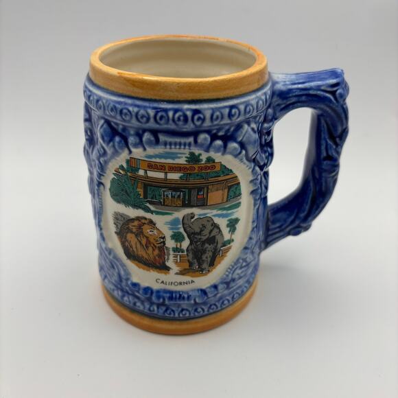 Unbranded Other - Vintage San Diego Zoo Ceramic Coffee Mug Blue